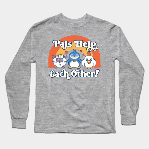 Pals Help Each Other Long Sleeve T-Shirt by TeeMagnet